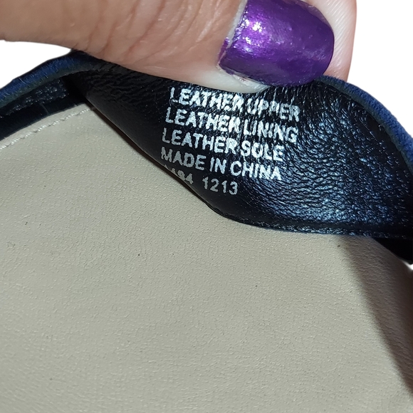 Brian Atwood Blue Wedge Sandals with Geometric Straps - Picture 15 of 16